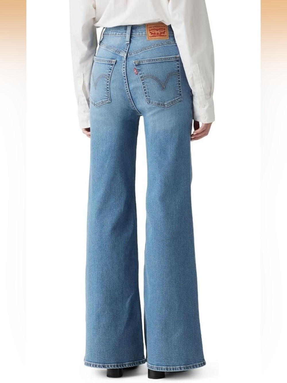 Levi's Light Blue High-Rise Flare Leg Jeans - Picture 3 of 5